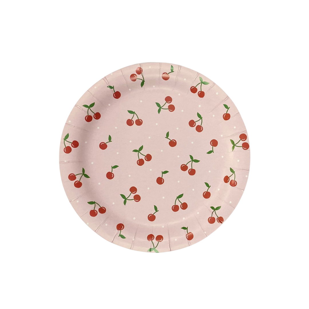 Paper Plate - Pink Cherry