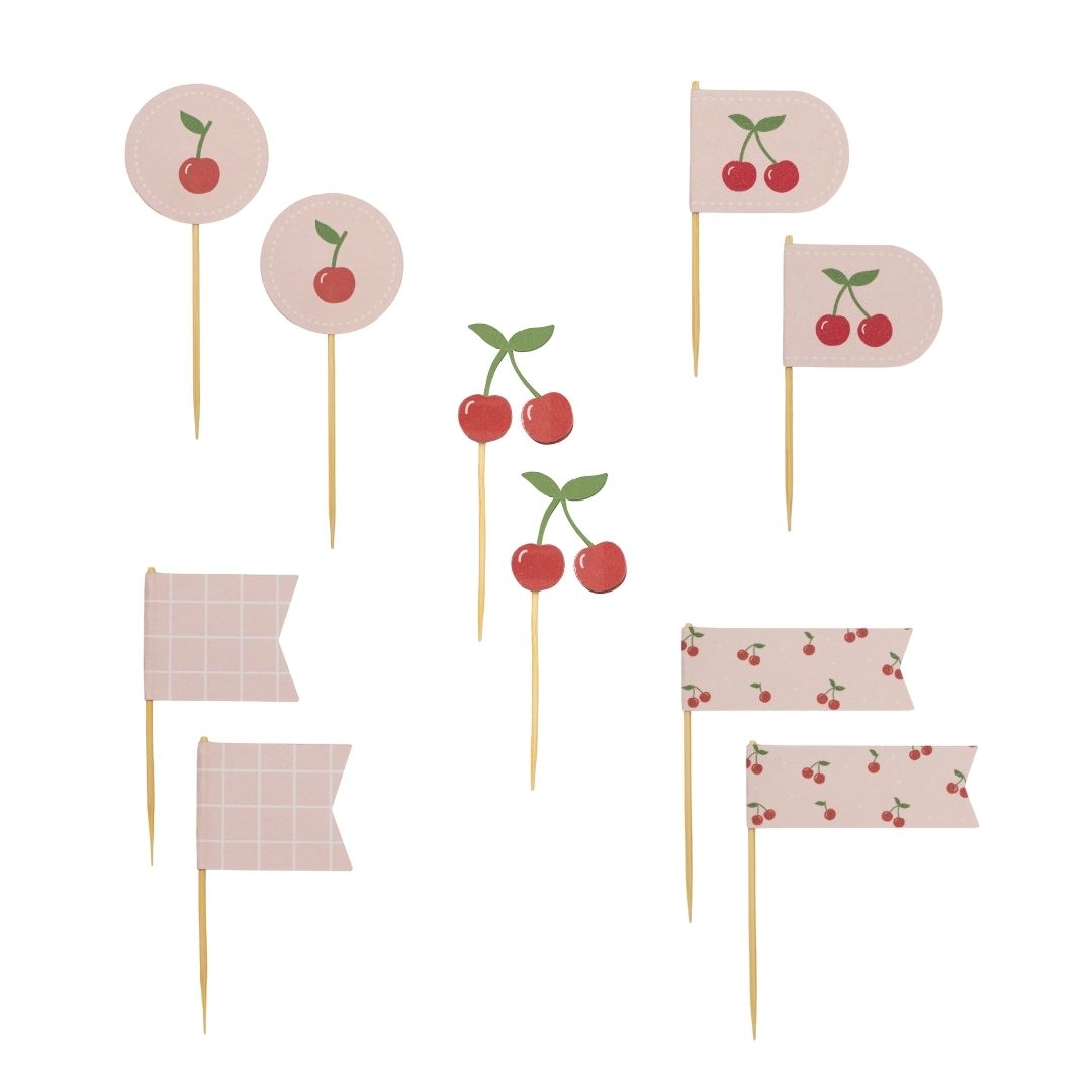 Cupcake Toppers - Pink Cherry
