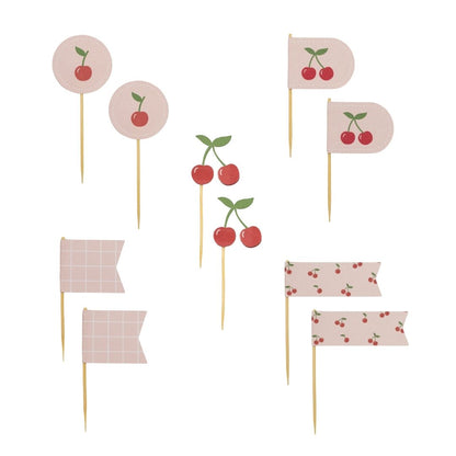 Cupcake Toppers - Pink Cherry
