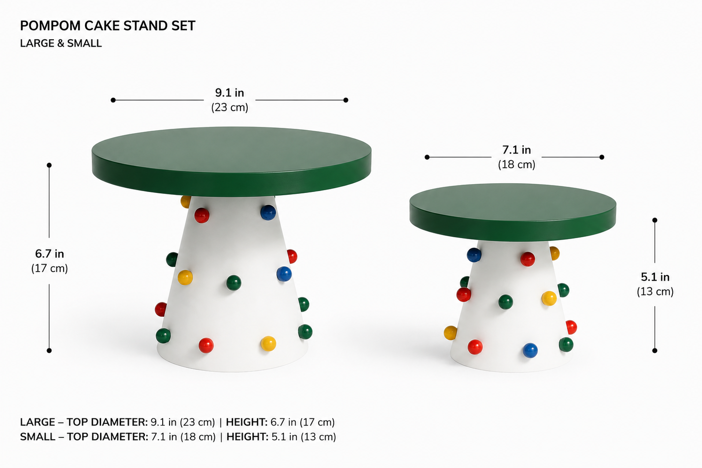 Cake Stand Pompom Color