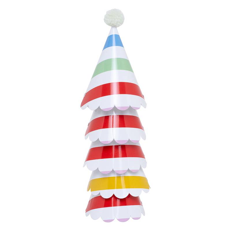 Pompom Party Hats (Set of 5)