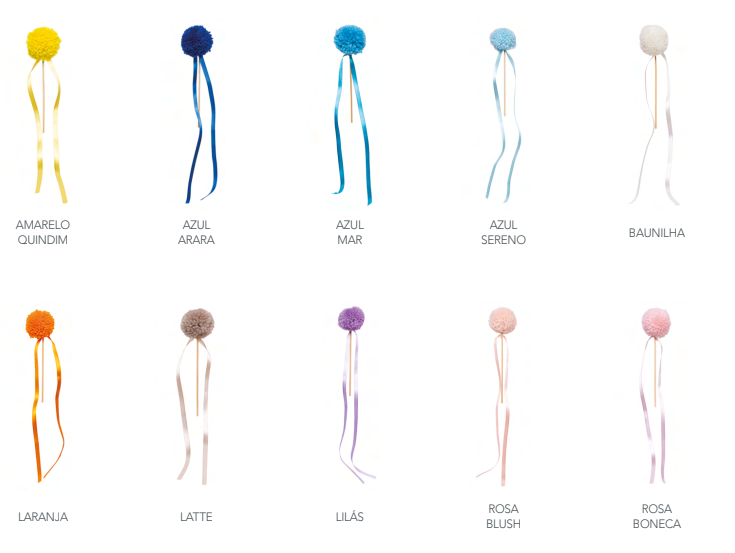 Pom Pom Cake Topper with Streamers