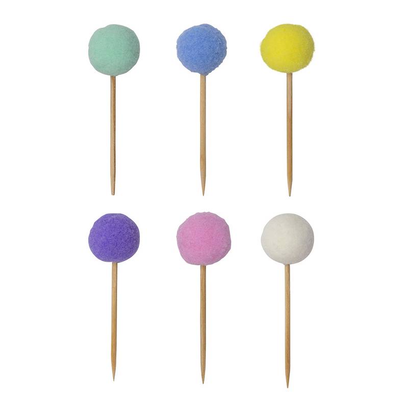 Pompom Toppers (Set of 6)